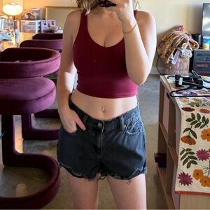Aerie Black Jean Shorts
